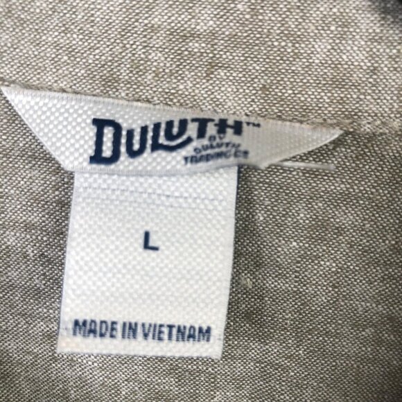 Duluth Trading Jacket Womens Large Beige Hemp Organic Cotton Utility Shacket - Picture 6 of 16